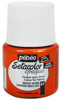 Pebeo Setacolor Opaque 63 Shimmer Brick Red / بيبو سيتاكلر معتم 63 أحمر آجُري لامع