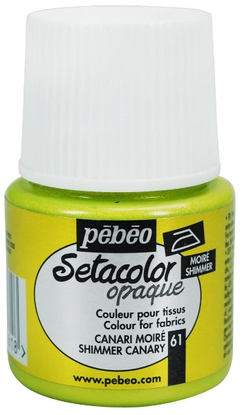 Pebeo Setacolor Opaque 61 Shimmer Canary / بيبو سيتاكلر معتم 61 أصفر كناري لامع
