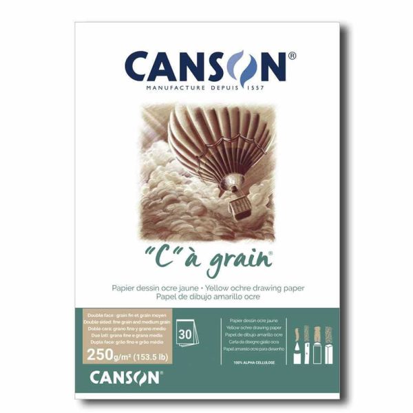 Canson "C" grain 250 gm² A3, 30 Sheets / ورق كانسون حبيبات “C”، وزن 250 غ/م²، مقاس A3، 30 ورقة