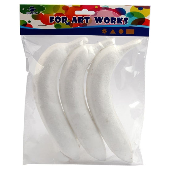 Banana shape foam 3 pcs / 3 قطع فوم على شكل موزة