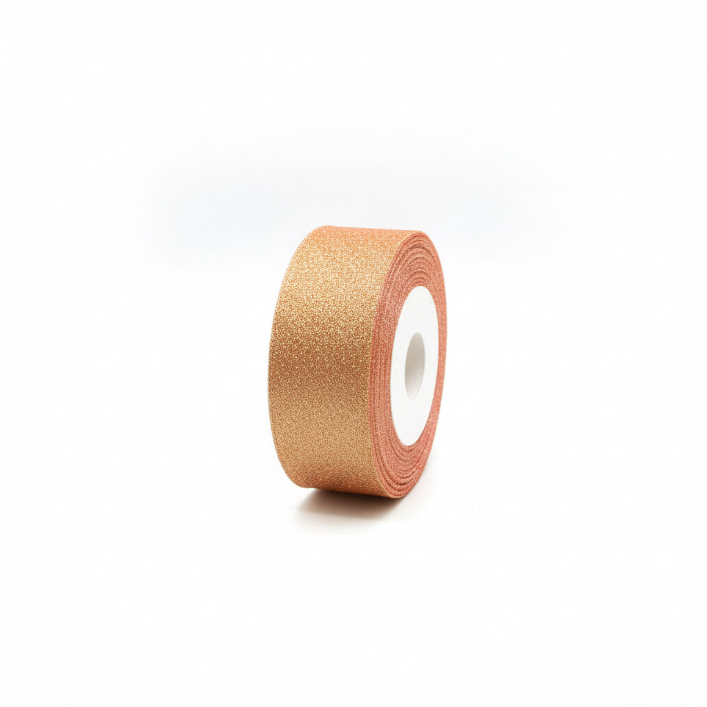 Ribbon Orange Gold Glitter / شريط