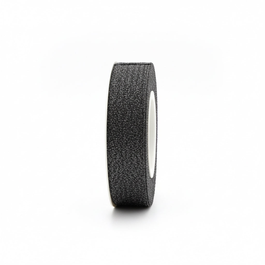 Ribbon 2.5cm Black Glitter / شريط