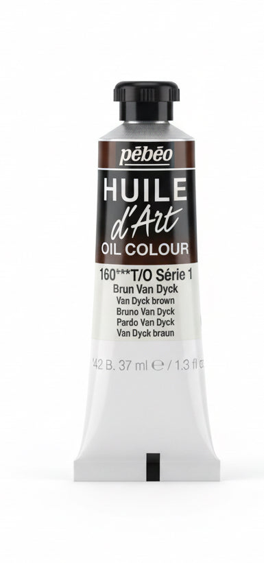 pebeo HUILE d'Art Oil colour Serie 1 Van dyck brown / ألوان زيتية فنية من بيبيو  – السلسلة 1 – بني فان دايك