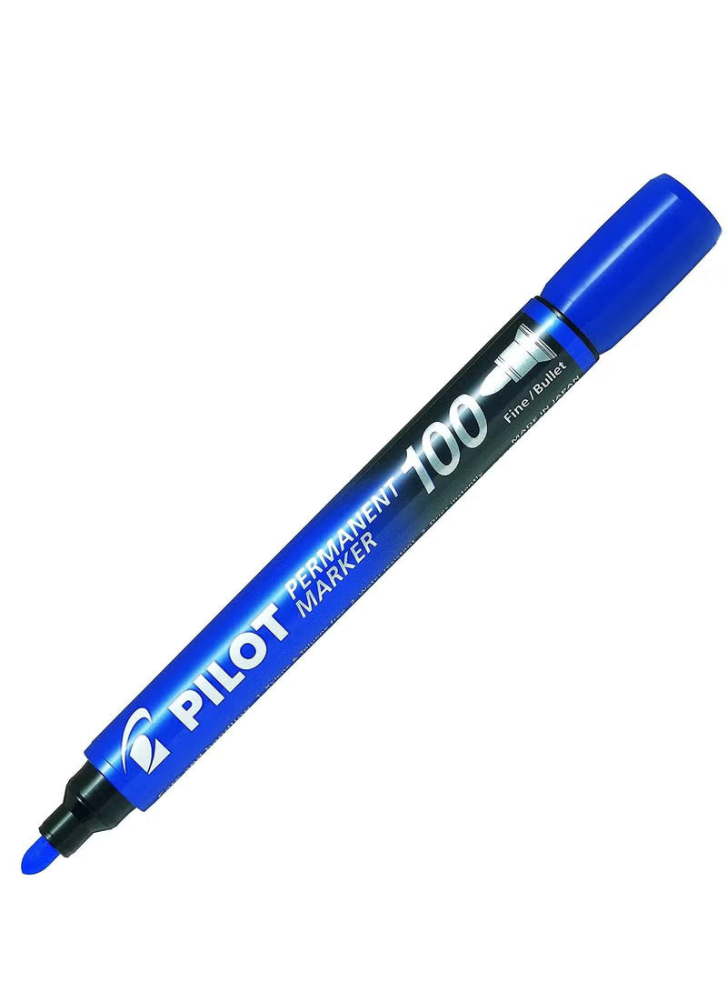 Pilot Permanent Marker 100 Fine/Bullet Blue