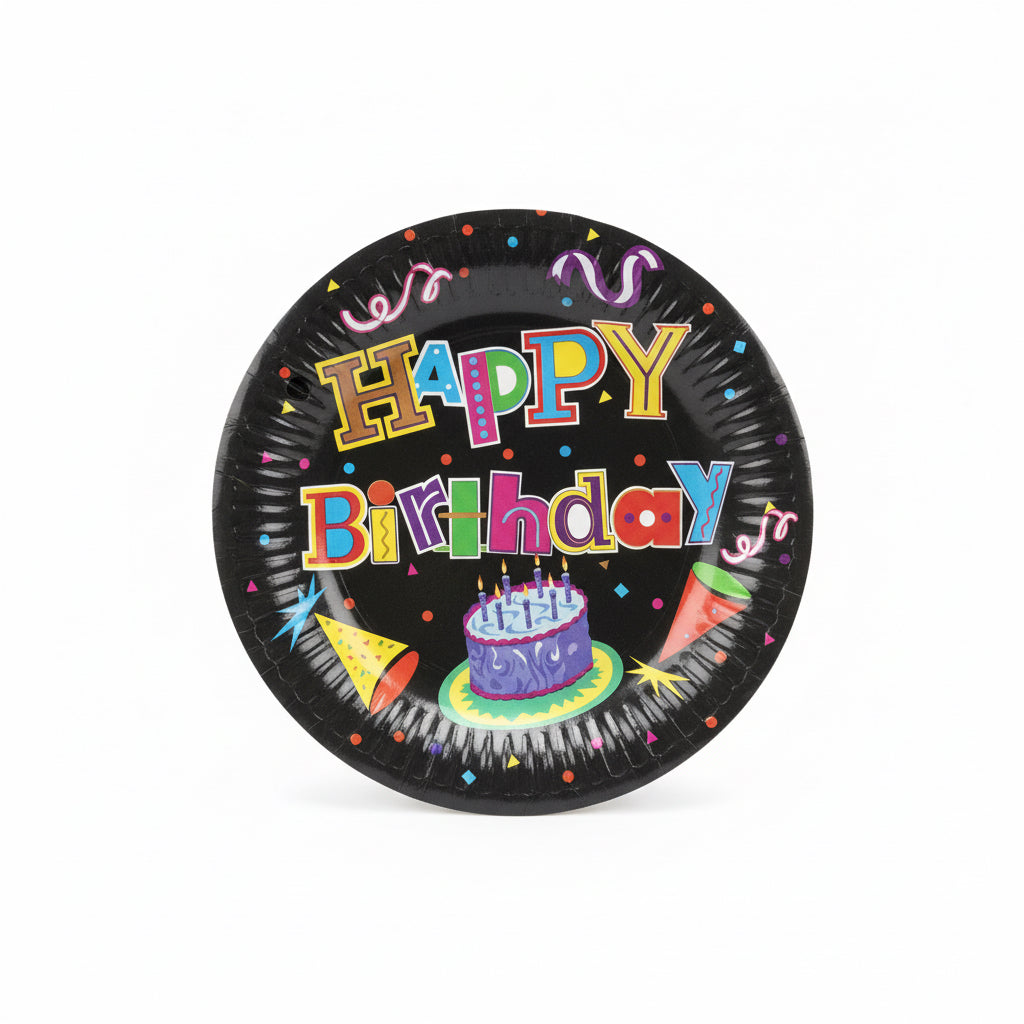 HAPPY BIRTHDAY Plates 10 Pcs / أطباق "عيد ميلاد سعيد" – 10 قطع