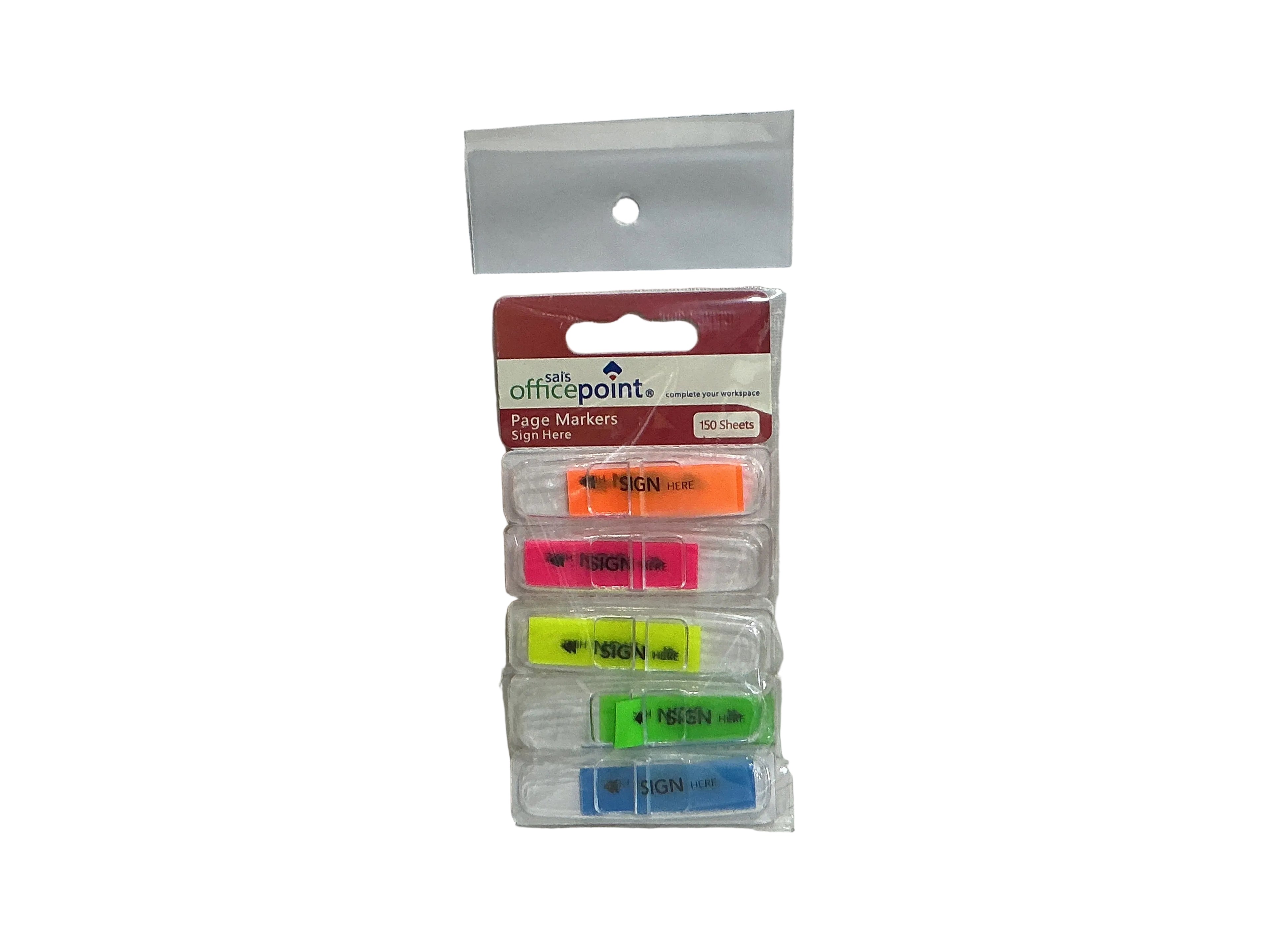 Office Point Page Markers – Sign Here / علامات صفحات Office Point «وقّع هنا»