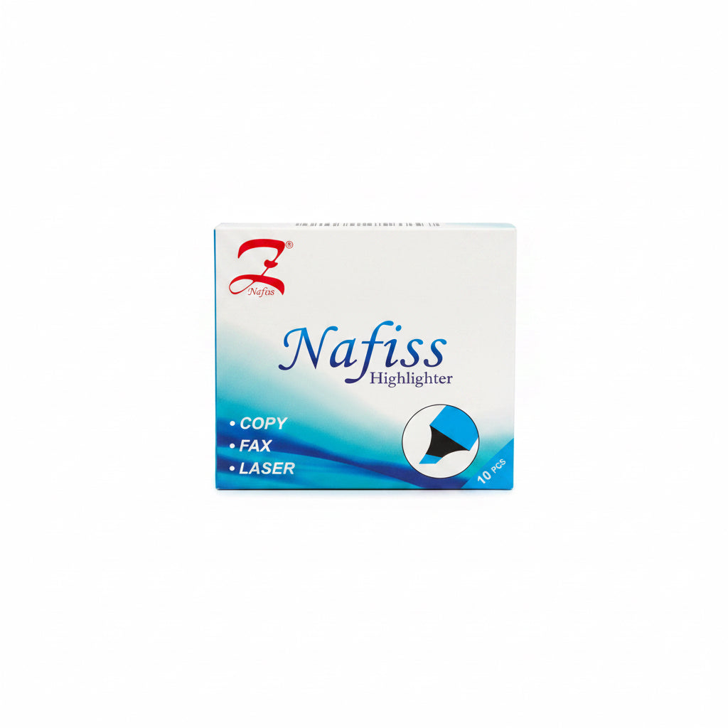 Nafiss Highlighter 10 Pcs Blue / نافيس محدد نص 10 قطع أزرق