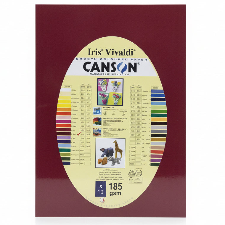 Iris Vivaldi Canson paper A4 185 gsm x10 / ورق كانسون Iris Vivaldi ‏185 A4 جم/م² ×10