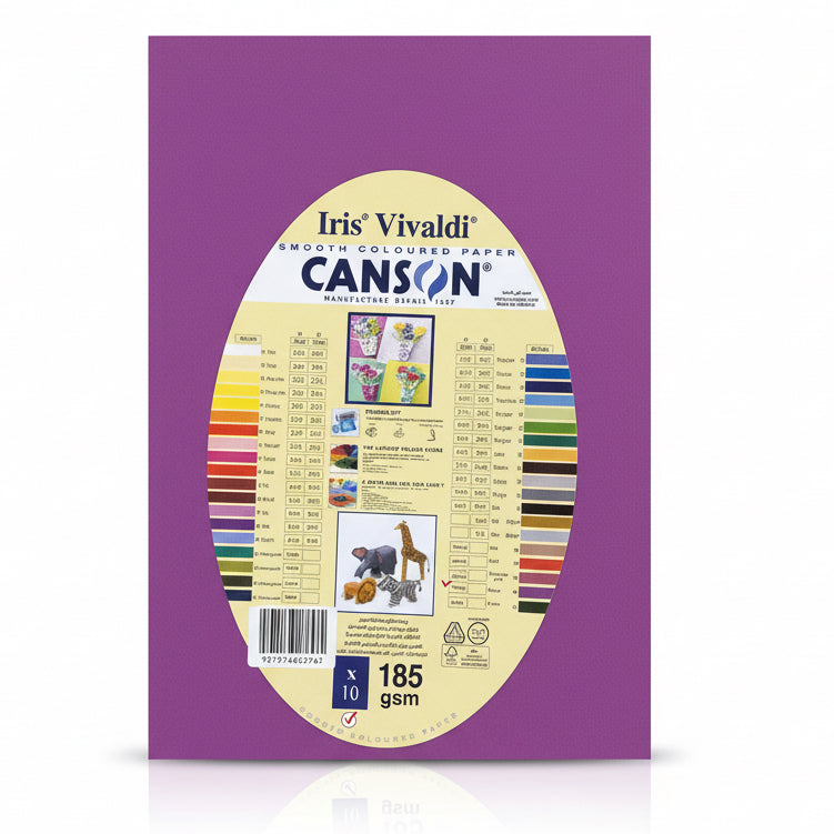 Iris Vivaldi Canson paper A4 185 gsm x10 / ورق كانسون Iris Vivaldi ‏185 A4 جم/م² ×10