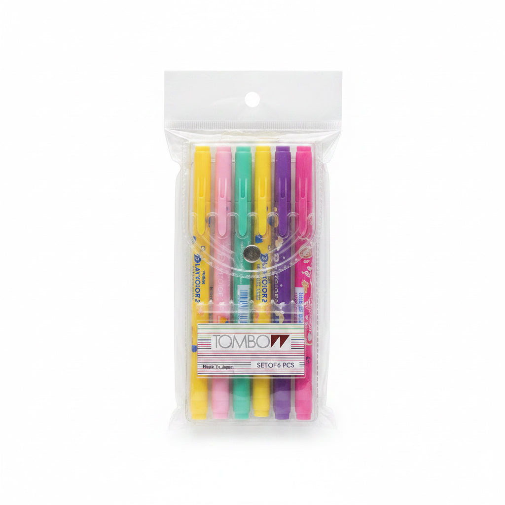 Tombow Set Of 6 Pcs Markers / طقم تومبو 6 أقلام ماركر