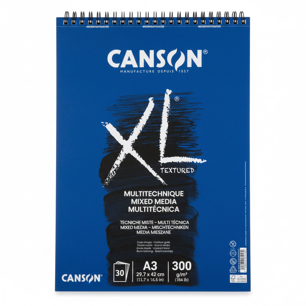 Canson XL MULTITECHNIQUE MIXED MEDIA 300 gm² 30 sheets / كانسون XL ميكسد ميديا متعدّد التقنيات 300 جم/م²