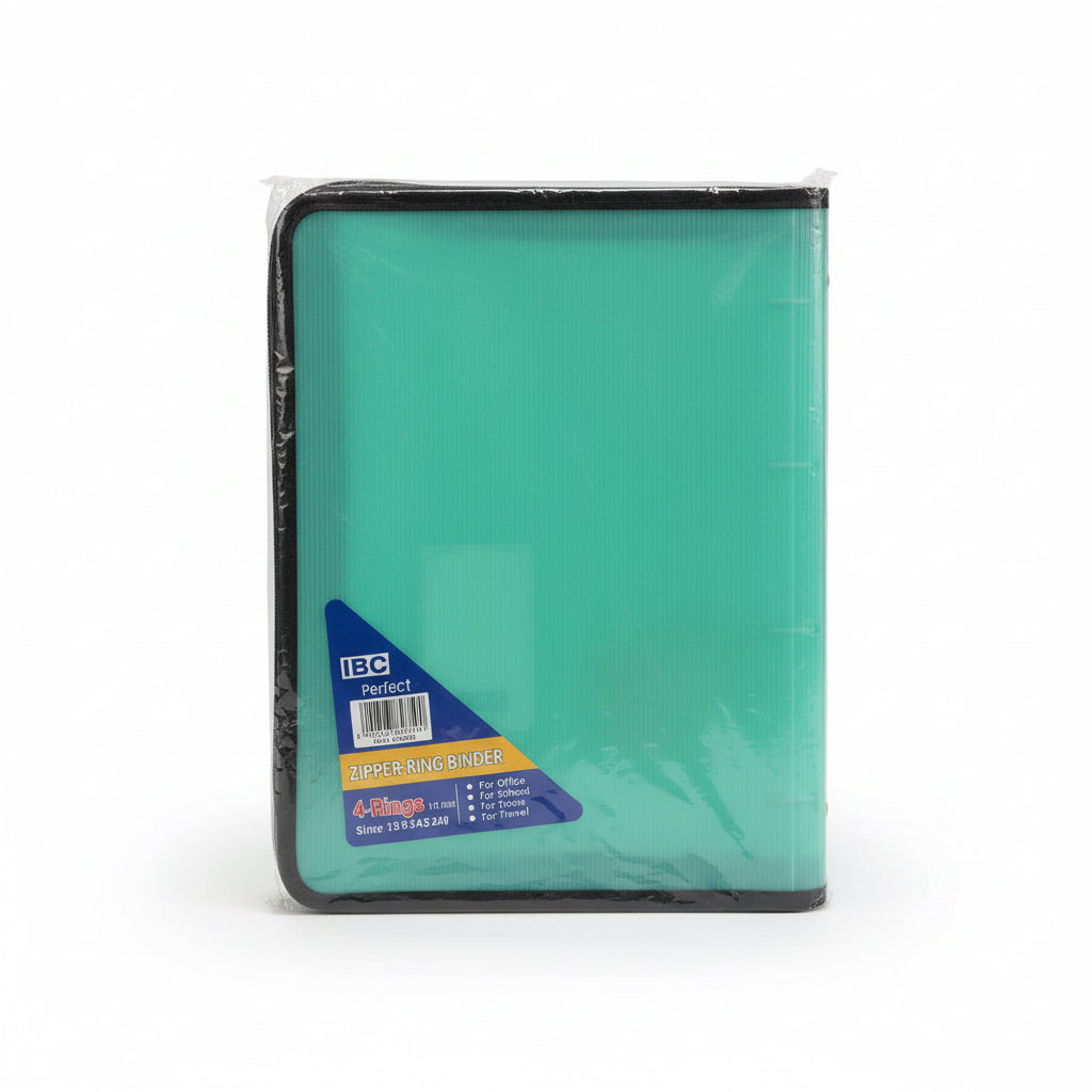 IBC Zipper-ring binder 4 rings / مجلد بسحّاب وحلقات IBC ‏4 حلقات