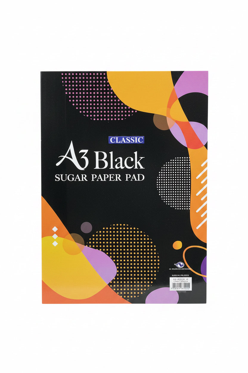 Classic A3 Black Sugar paper pad / دفتر ورق سكر أسود كلاسيك A3
