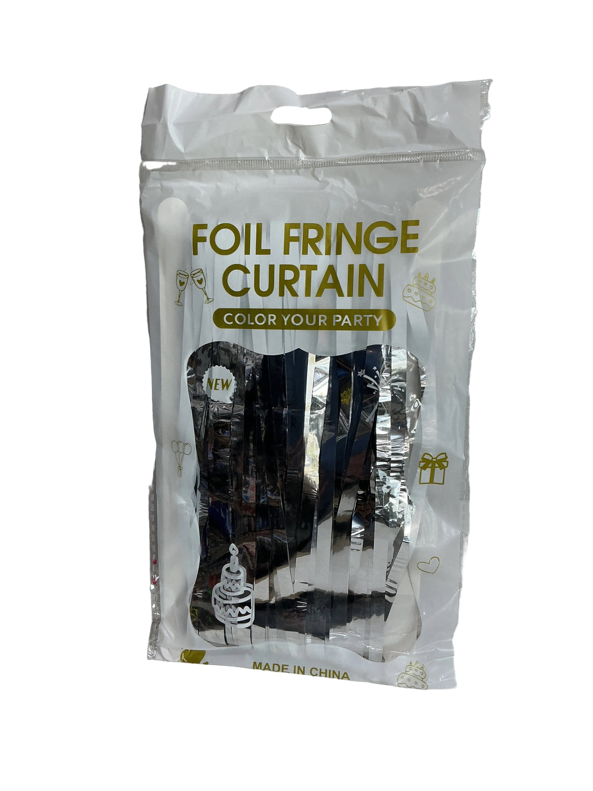 Foil Fringe Curtain - Silver / ستارة شرائط فويل - فضي
