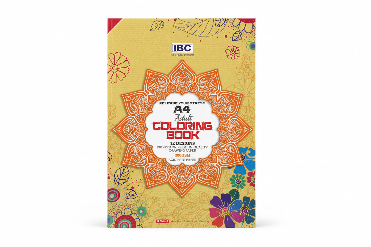 IBC Adult Coloring Book A4 / كتاب تلوين للكبار IBC مقاس A4