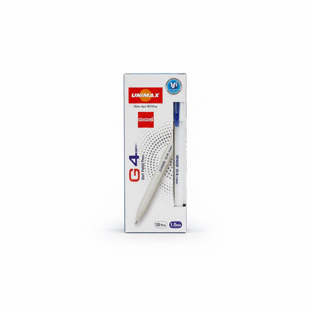 Unimax G4 Ballpoint Pens Blue x10 / يونيمكس G4 أقلام حبر جاف ×12