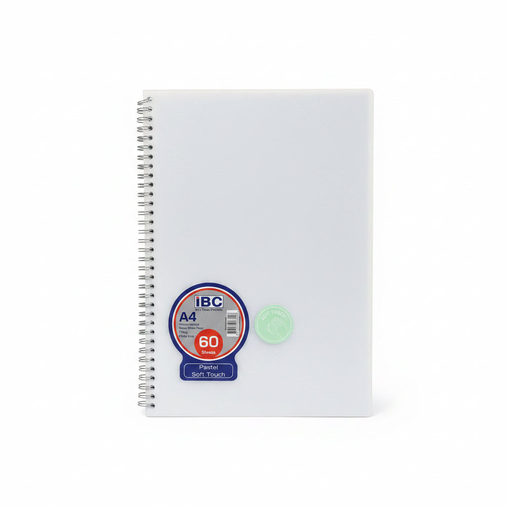 IBC NoteBook A4 Pastel soft touch 60 sheets / دفتر IBC ‏A4 باستيل بملمس ناعم