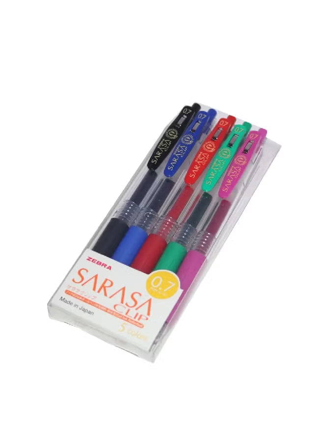 Zebra Sarasa Clip 0.7 5 pcs / زيبرا ساراسا كليب