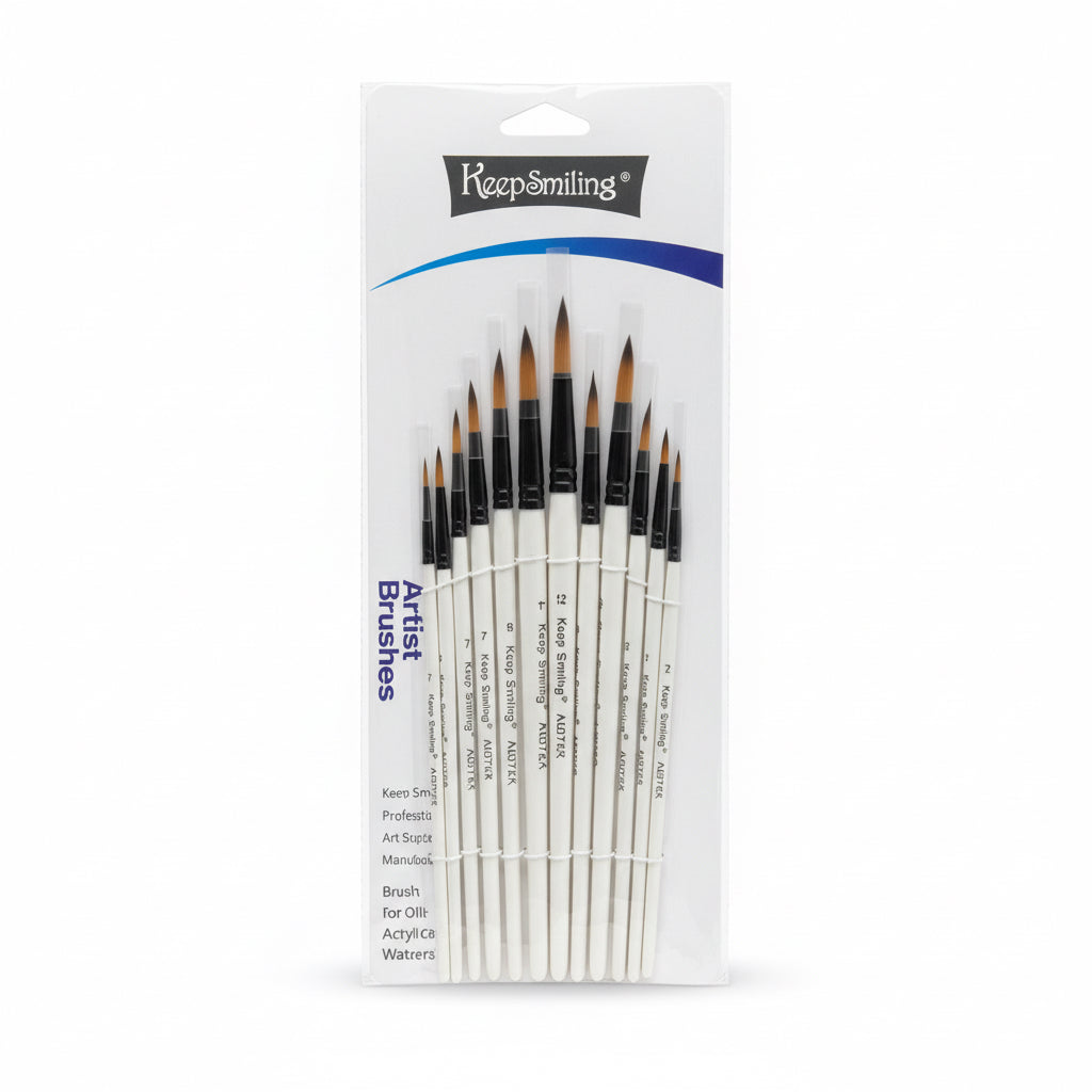 Artist Brushes 12 Pcs / فرش رسم للفنانين – 12 قطعة