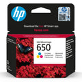Original HP Ink Cartridge 650 Tri-color 200* pages / خرطوشة حبر أصلية HP 650 ثلاثية الألوان 200* صفحة