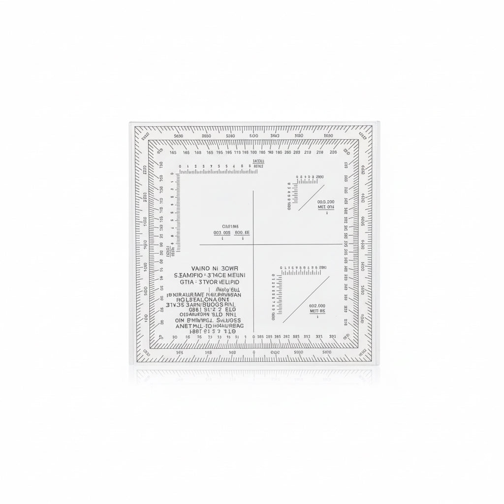 Military Coordinate Scale and Protractor / مقياس إحداثيات عسكري ومنقلة