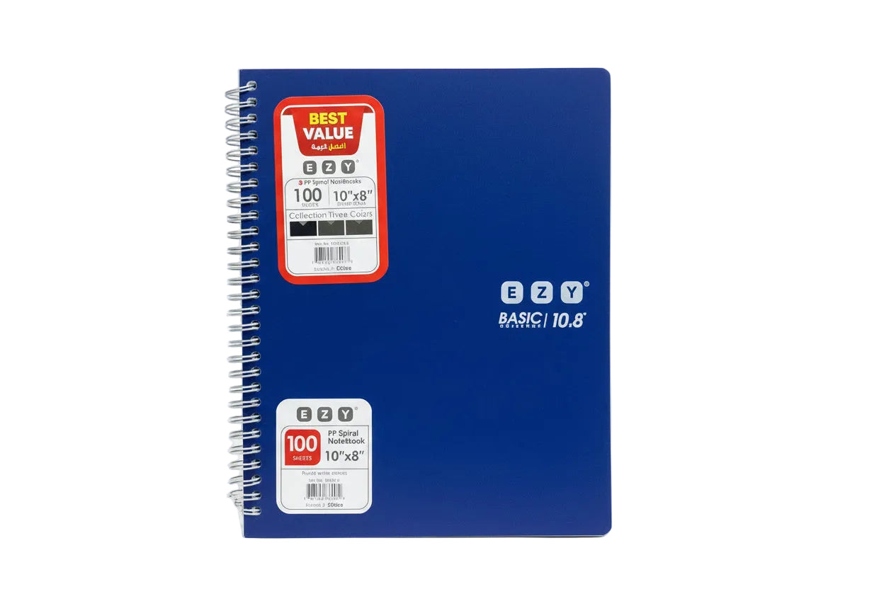 EZY 100 Sheets 10"x8" 3 Notebooks / إيزي 100 ورقة مقاس 10 × 8 بوصة (3 دفاتر)
