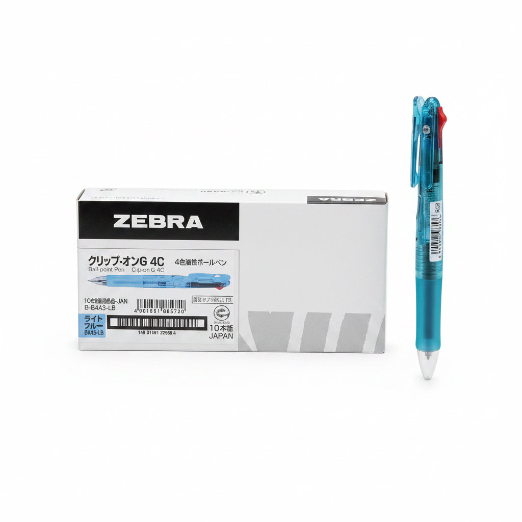 Zebra Ball-point Pen Clip-on G 4C x10 / زيبرا قلم حبر كروي مشبك G 4C ×10