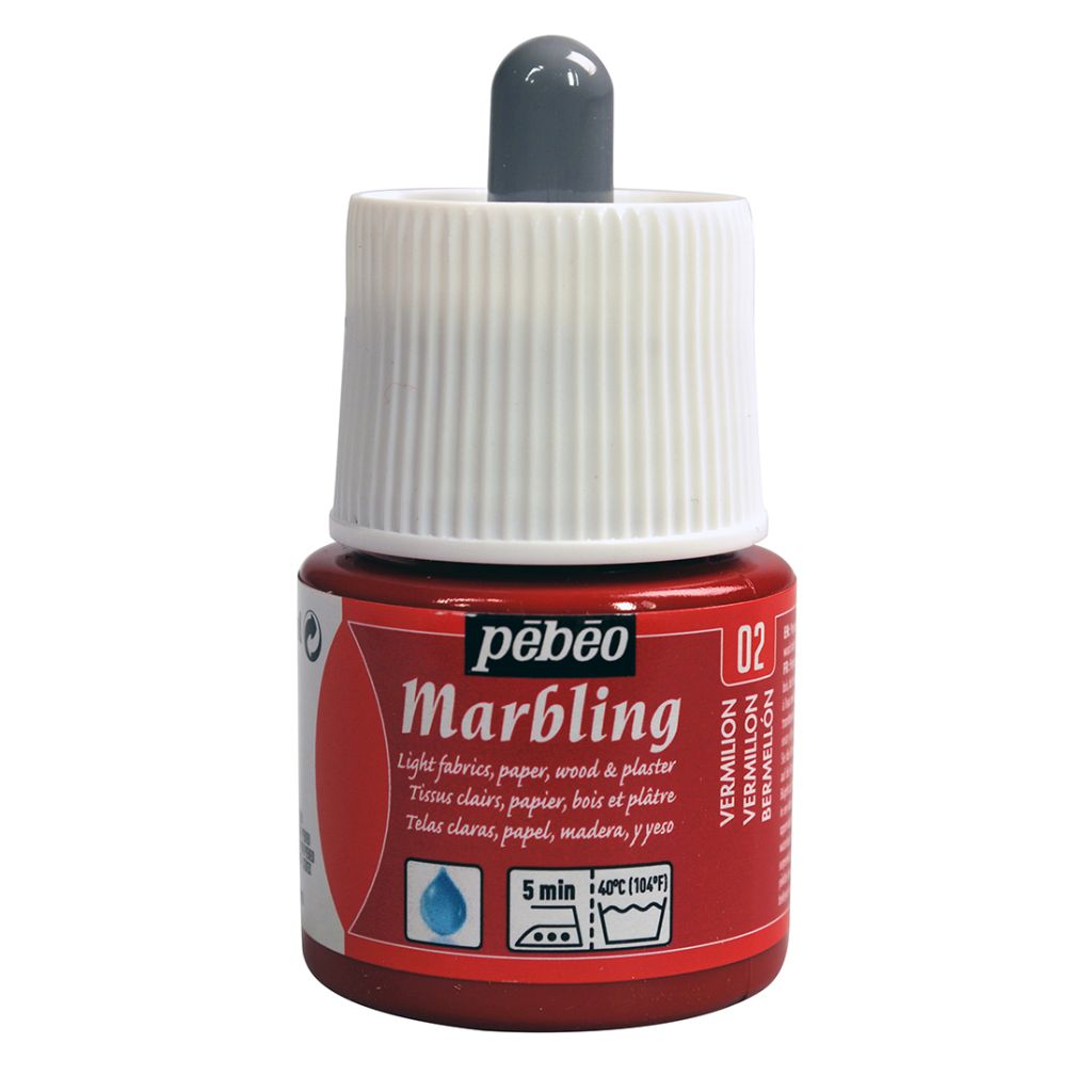 Pebeo Marbling 02 Vermilion / بيبو ماربلينغ 02 قِرمزي