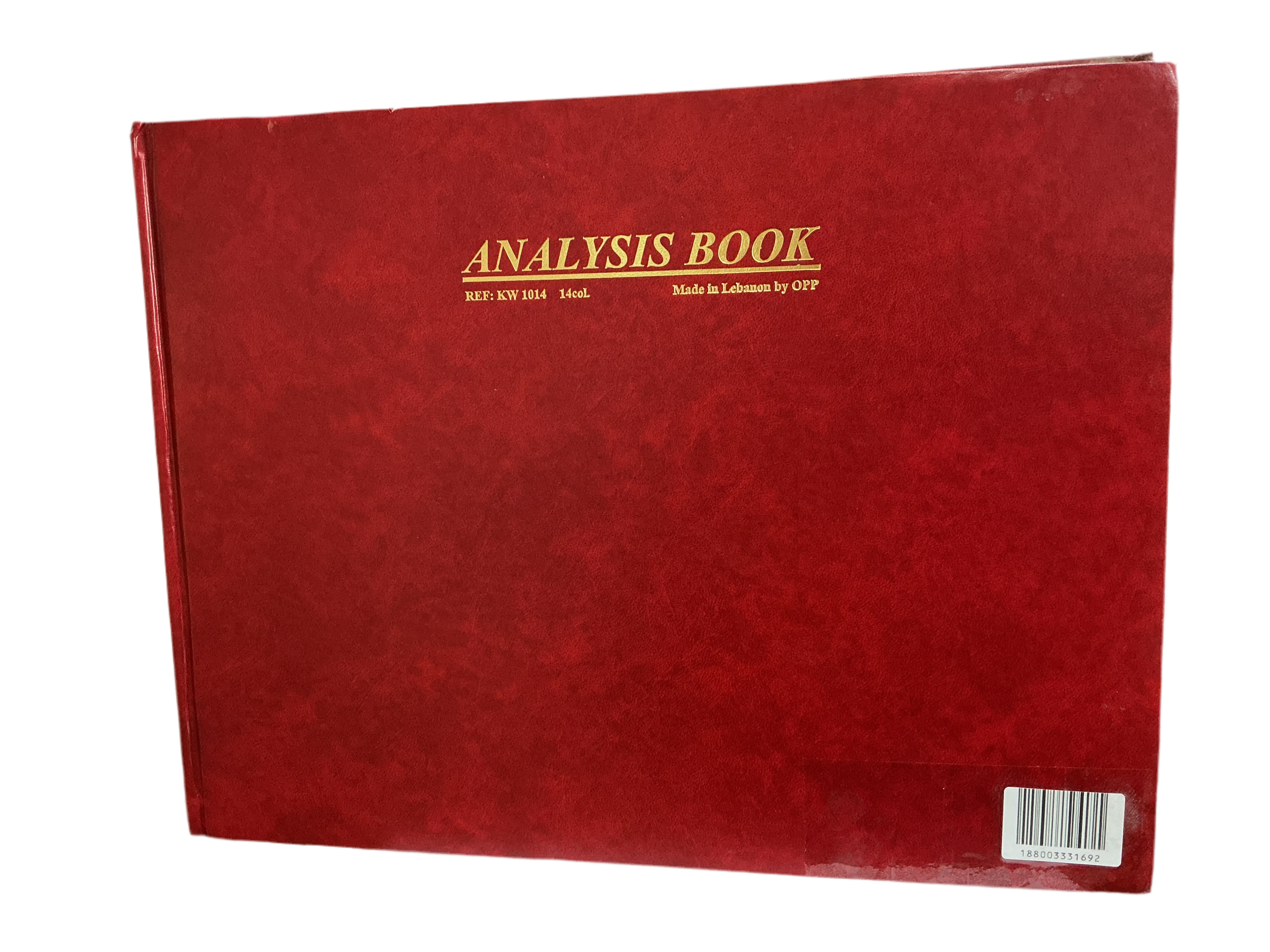 ANALYSIS Book 14 col. / دفتر التحليل – 14 عمود