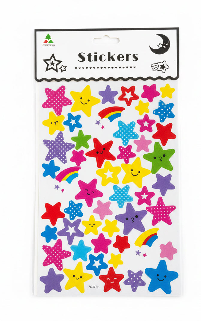 Stars sticker sheets / أوراق ملصقات النجوم