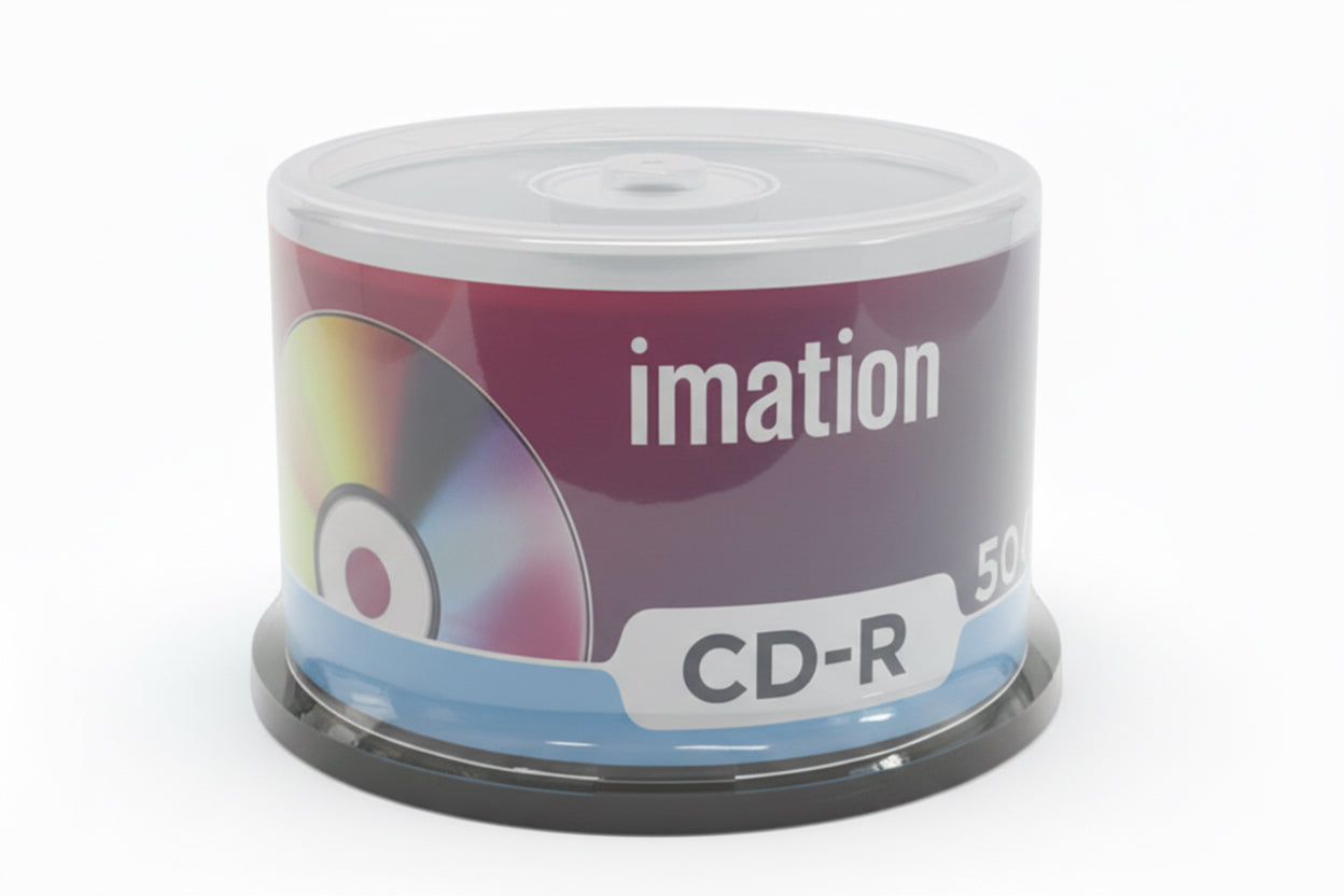 imation 50 PK CD-R 52x/700MB/80Min / أقراص CD-R إيميشِن – عبوة 50 قرص، سرعة 52x، سعة 700 ميجابايت / 80 دقيقة