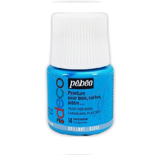 pebeo Paint deco 14 turquoise 45 ml / طلاء ديكو 14 تركواز من Pebeo 45ml