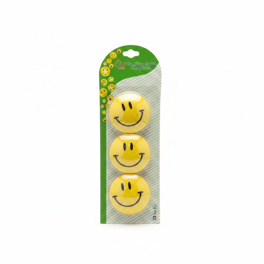 Smiley face magnet x3 / مغناطيس وجه مبتسم ×3