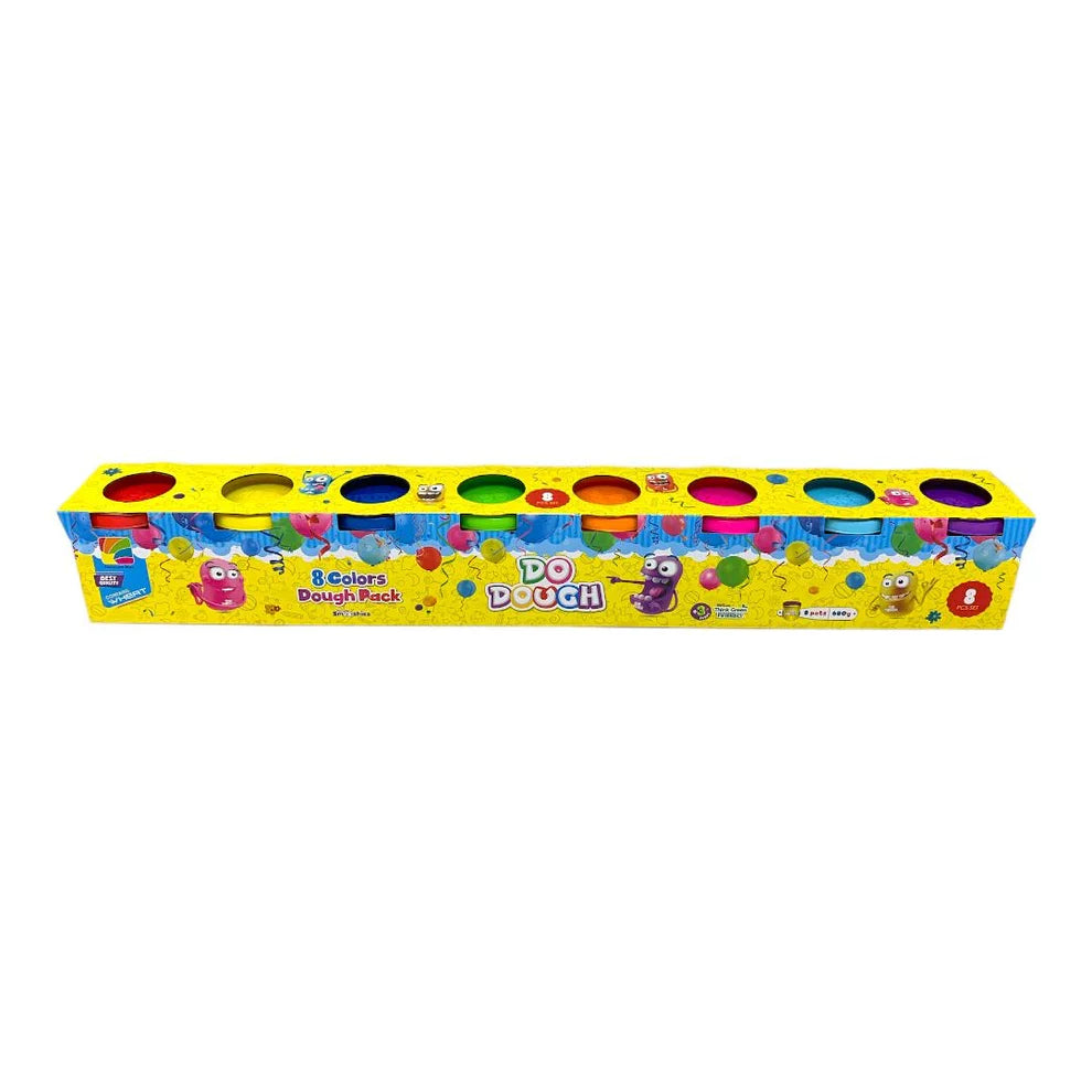 DO DOUGH 8 Colors Dough Pack 8 pots 680g / عجينة دو دو – عبوة 8 ألوان، 8 علب، وزن 680 جم