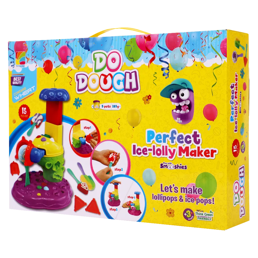 DO DOUGH Perfect Ice-lolly Maker 5 pots 283g / طقم DO DOUGH لصنع الآيس كريم، 5 عبوات، وزن 283 غرام