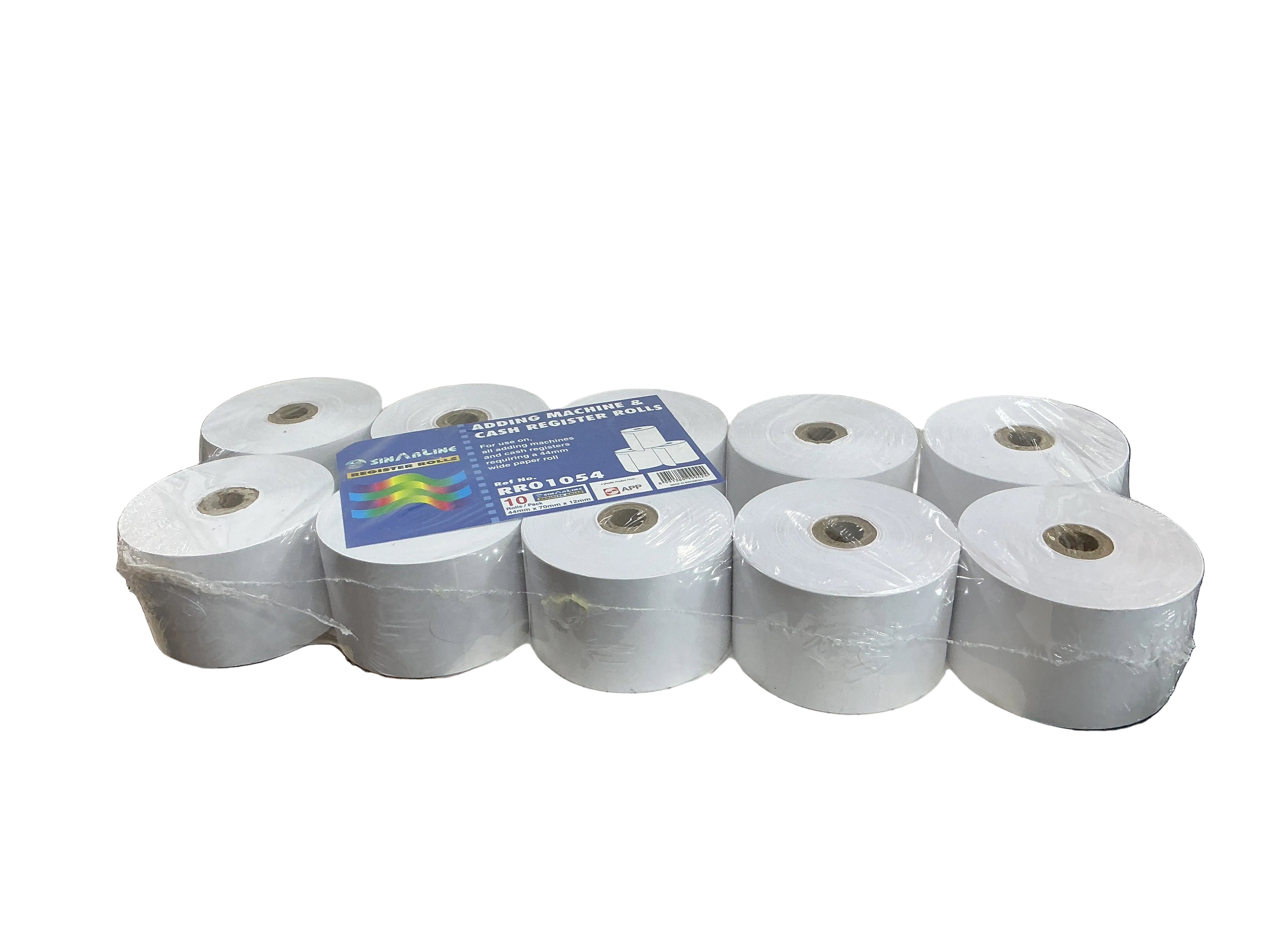 Sinarline Register Rolls – 44 × 70mm (10 Rolls Pack) / لفات ورق كاشير سينارلاين – 44 × 70 مم