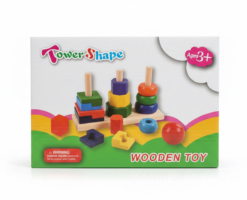 Tower shape Wooden toy / لعبة خشبية على شكل برج