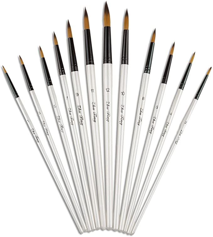 Keep smiling Nylon Artist Brush 12 pcs / فرش فنية نايلون "كيب سمايلينج" – 12 قطعة