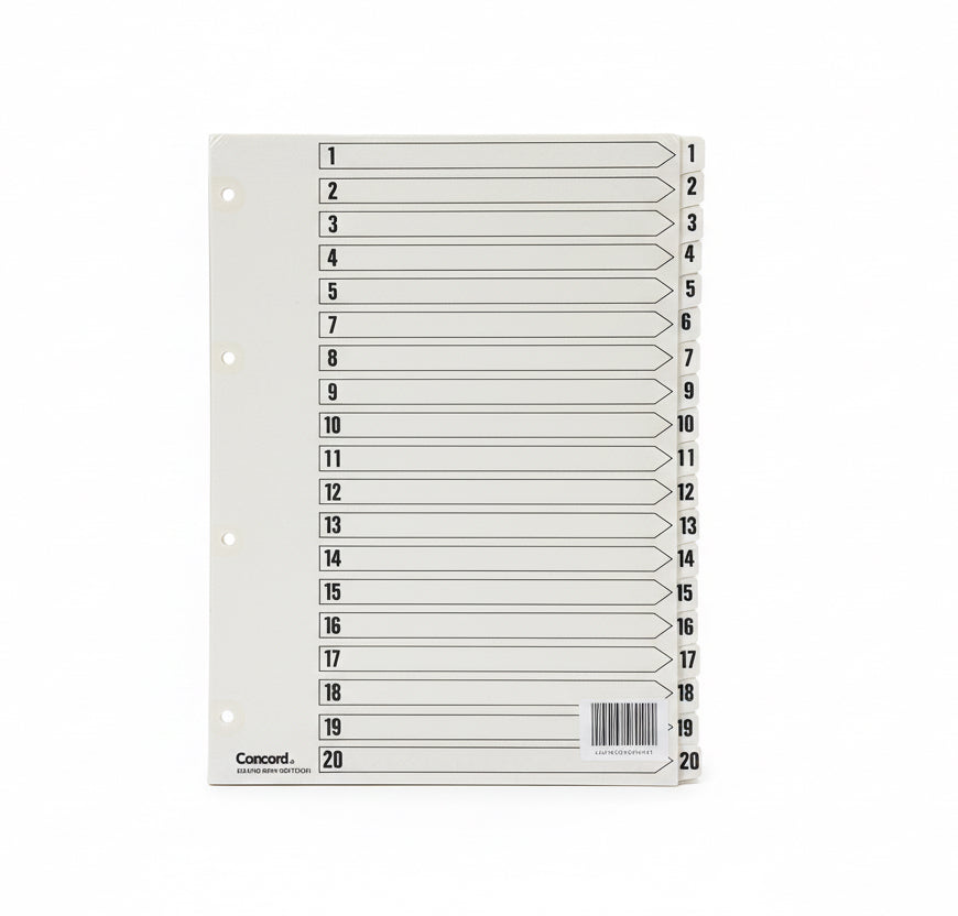Index Divider 1-20 / فواصل أرشيف 1–20
