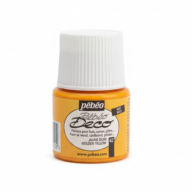 pebeo deco peinture 42 golden Yellow / بيبو ديكو طلاء أصفر ذهبي 42
