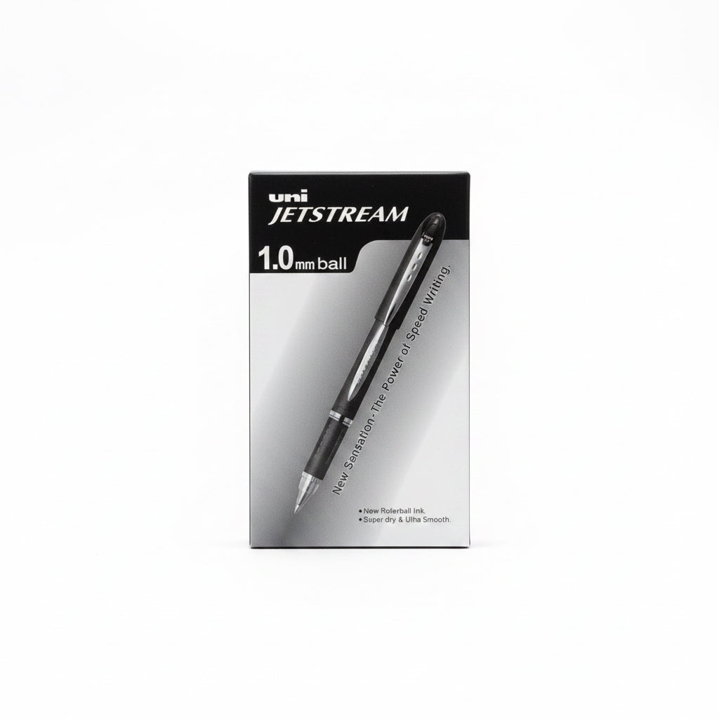 uni JETSTREAM 1.0mm ball Black / يوني جيت ستريم كرة 1.0 مم أسود