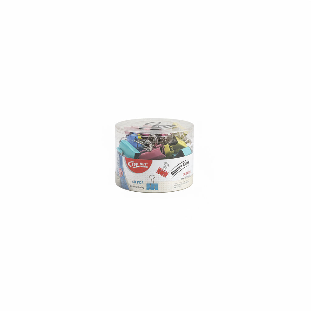 DL Binder Clip 40 pcs DL.69405 Size: 3/4"(19mm)