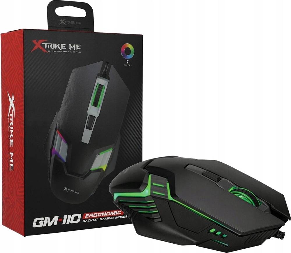GM-110 ERGONOMIC BACKLIT GAMING MOUSE / فأرة ألعاب مريحة بإضاءة خلفية GM-110