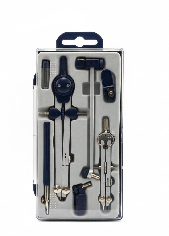 Metal geometry compass set / طقم برجل هندسي معدني