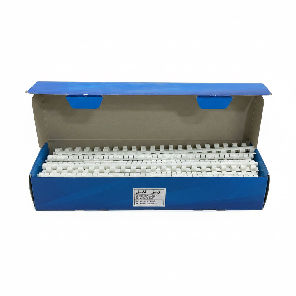 ATLAS Plastic Combs White A4, 100 Pcs / مشطات بلاستيكية أطلس A4، ١٠٠ قطعة