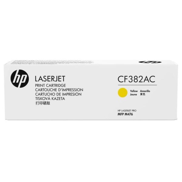hp Print Cartridge LASERJET CF382AC Yellow / خرطوشة hp ليزرجت ‏CF382AC أصفر