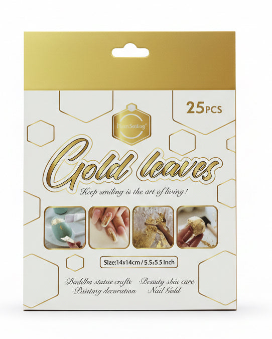 Gold leaves 25 Pcs / أوراق ذهب للتذهيب 25 قطعة