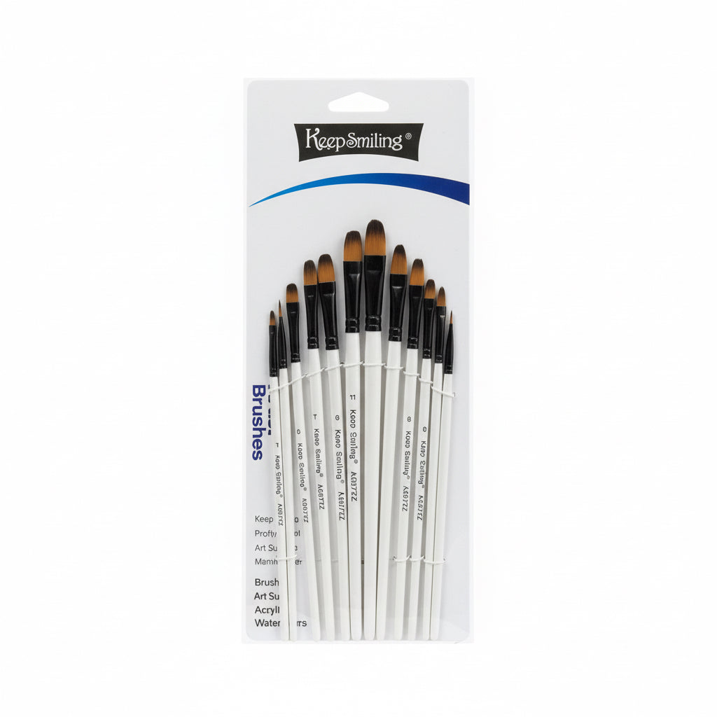 Keep smiling Artist brush 12x / فرش فنانين كيب سمايلينغ 12 قطعة