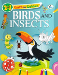 2 in 1 copy to colour BIRDS and INSECTS / نسختان في واحد للتلوين: الطيور والحشرات