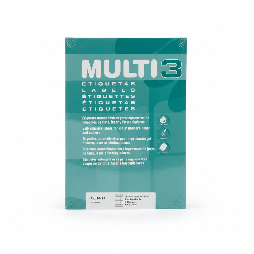 Multi 3 Self adhesive labels A4 #24 / ملصقات لاصقة متعددة 3 مقاس A4